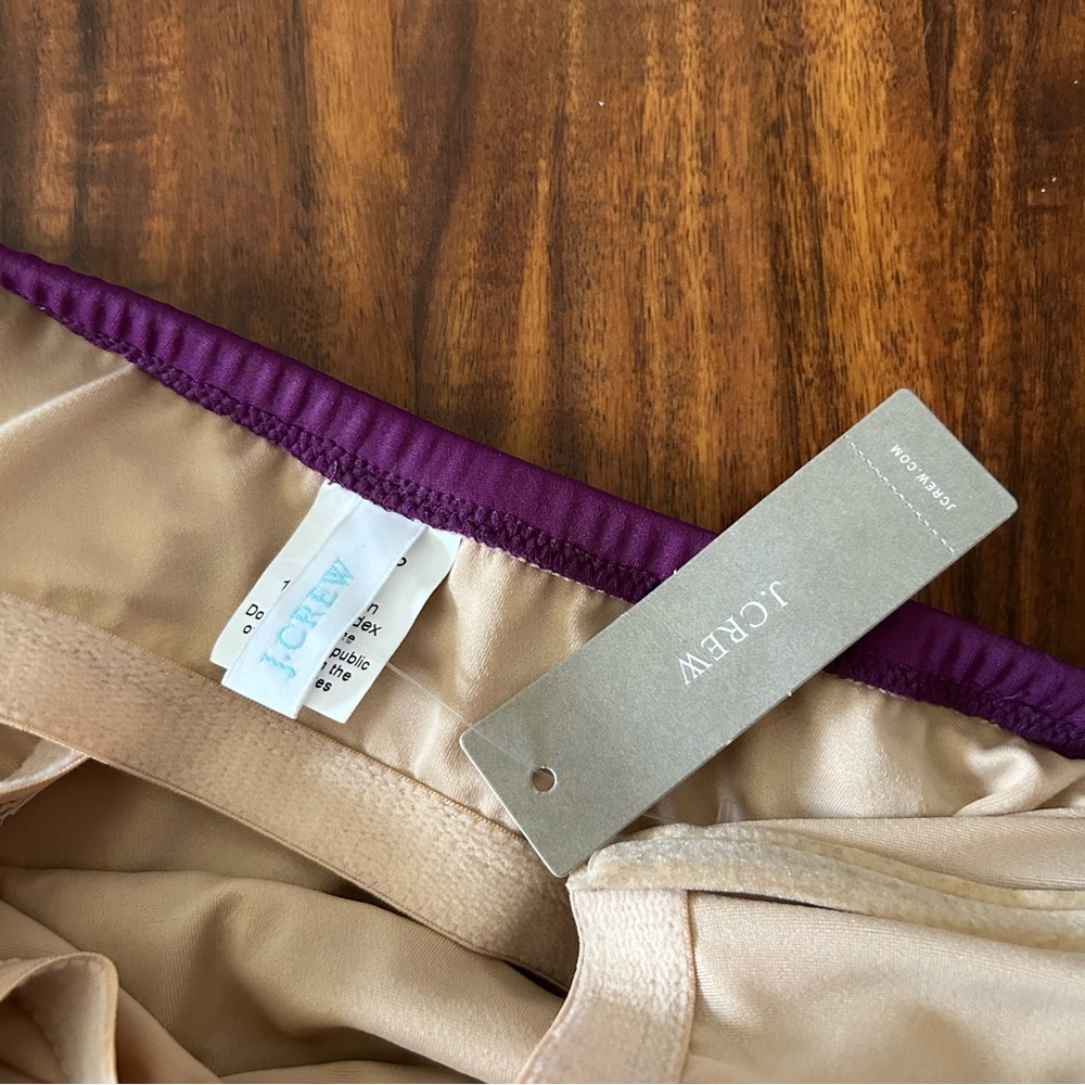 J. Crew Purple Halter Strapless  D Cup Ruched One Piece - Picture 2 of 6